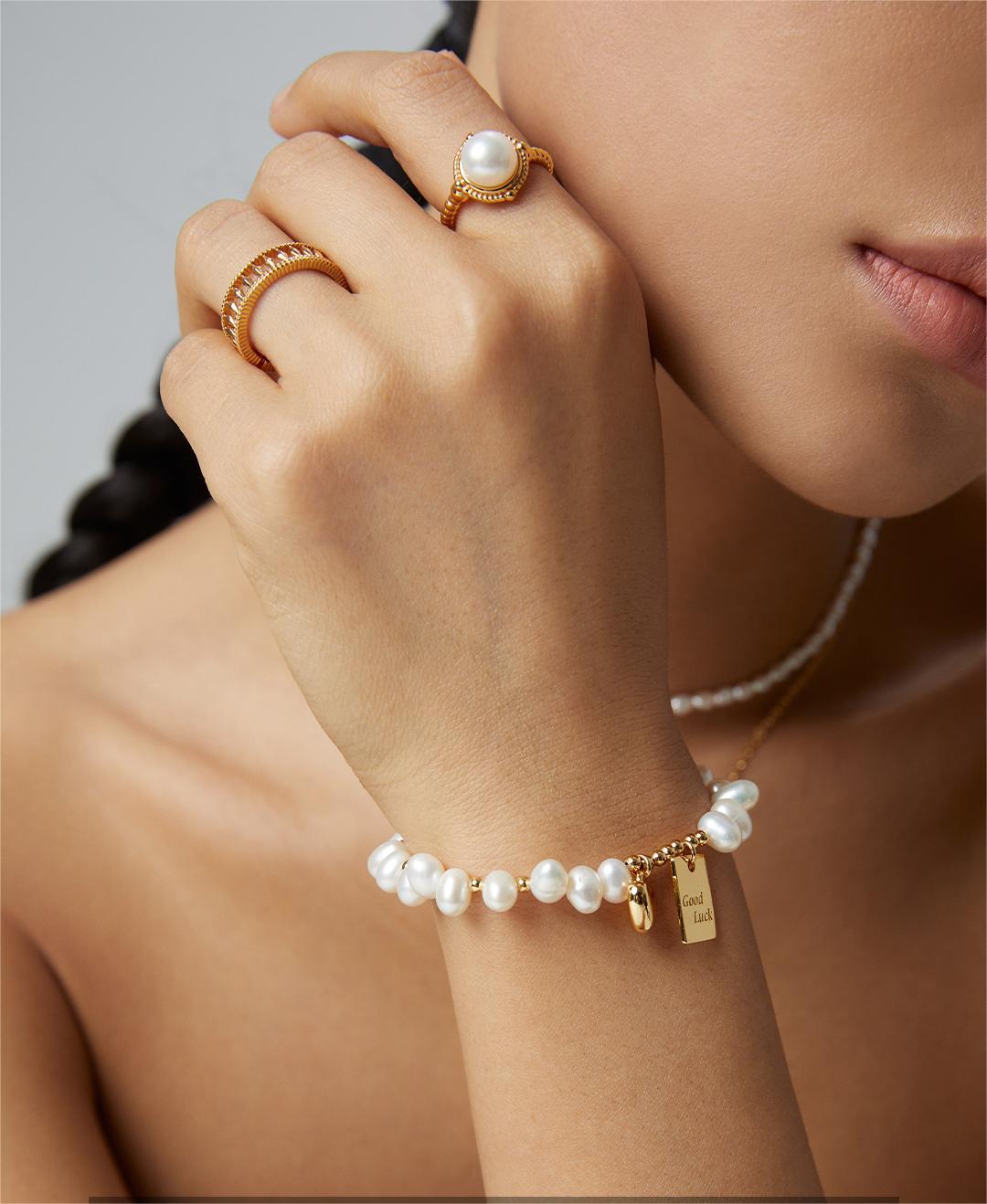 French Style Sterling Silver Pearl Ring - Image 7