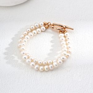 Sterling Silver Minimalist pearl Bracelet