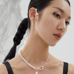 Pearl Reshape Collection Flawless Pearl Silver Necklace