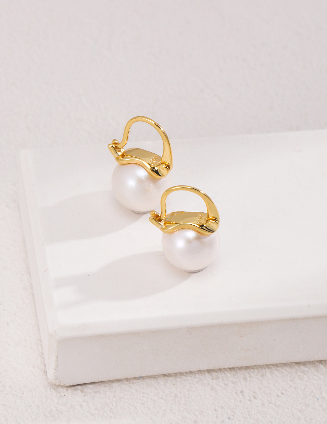 Elegant Simple Sophistication Pearl Earrings - Image 2