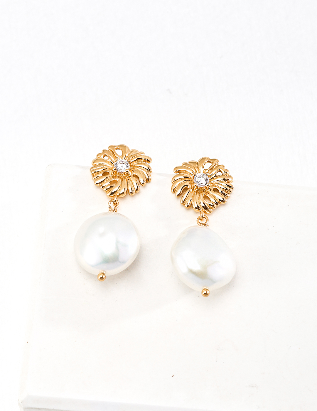Classic Silver Pearl Earrings - Image 4