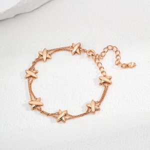 Sterling Silver Minimalist Seven Star Bracelet
