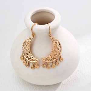 Sterling Silver Vintage Crescent Moon Earrings