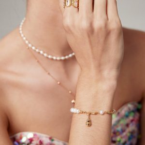 Classic Naturalism Sterling Silver Pearl Bracelet