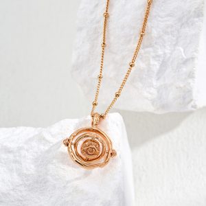 Sterling Silver Vintage Necklace with Eye Pendant