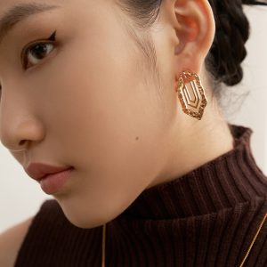 Sterling Silver Irregular Polygon Earrings