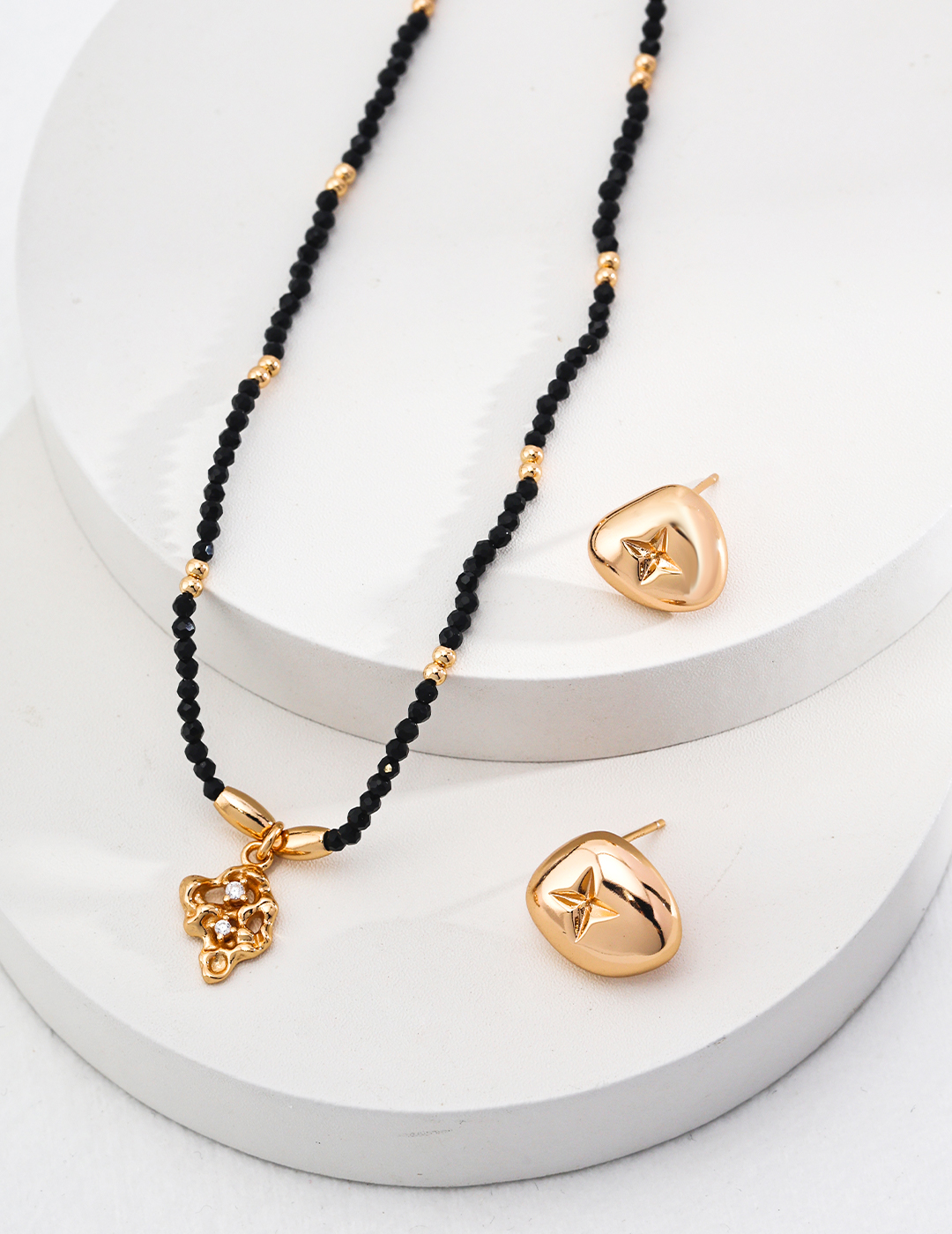 Sterling Silver Rounded Triangle Stud Earrings - Image 4