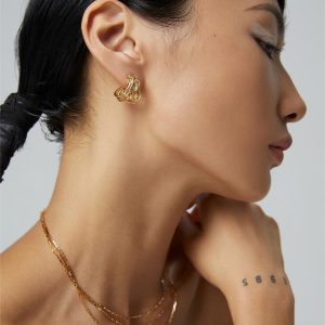 Sterling Silver Linework Earrings