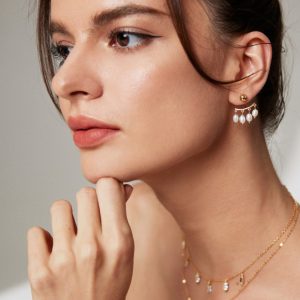 Natural Rice Pearl Earrings