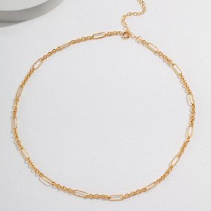 Sterling Silver Circle Clasp Chain Necklace