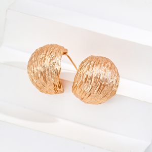 Vintage Coconut Shell Silver Earrings