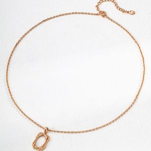 Organic Frame Pendant Necklace