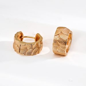 Aurora Shell Textured Hoop Earrings